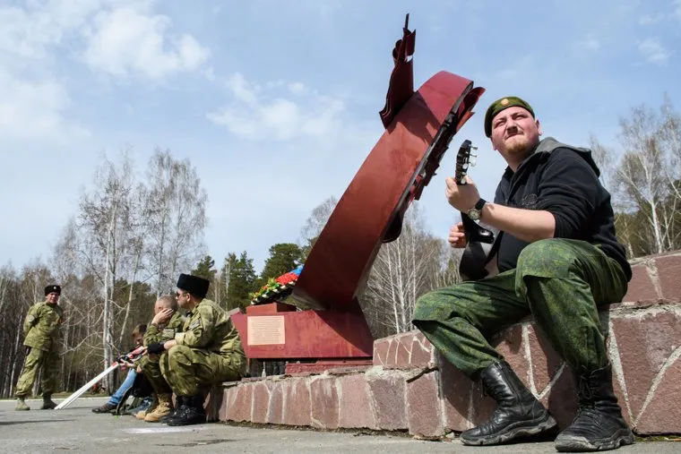 Добровольцы Донбасса в парке Маяковского. Екатеринбург