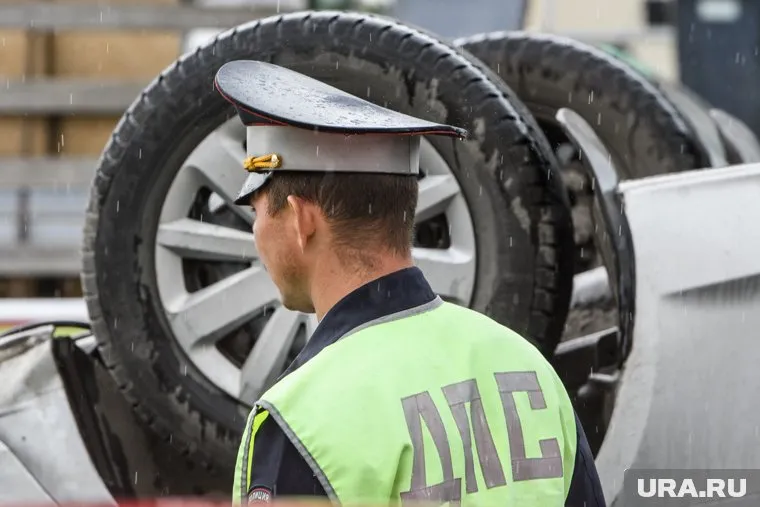 Водителя занесло на обочину, когда он выполнял разворот