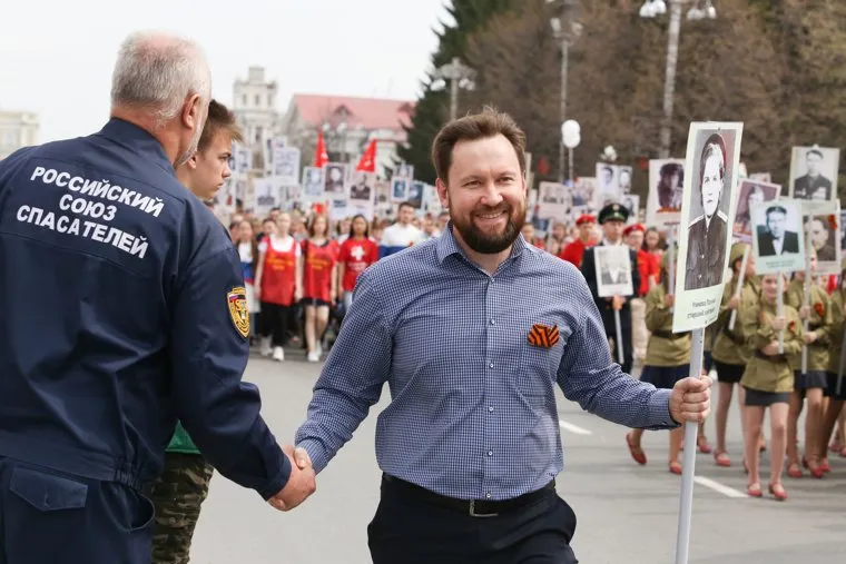 Военный парад посвященный Дню Победы. Курган
