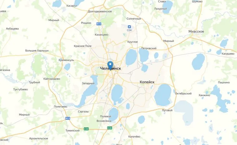 Челябинск на карте ЕГРН