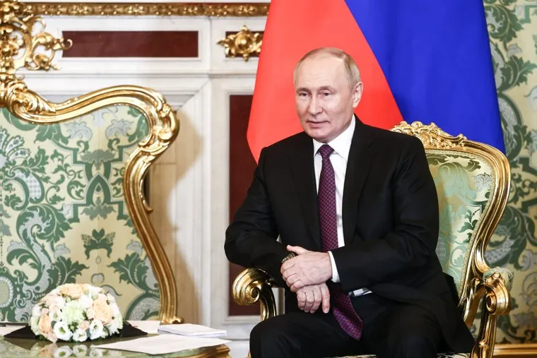 Переговоры в Кремле президента России Владимира Путина и президента республики Иран Ибрахима Раиси. Москва