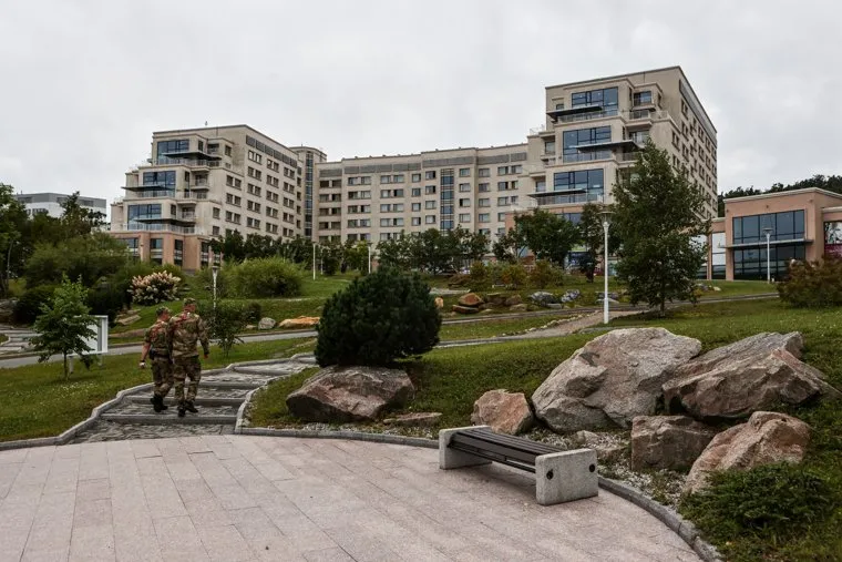 Вид на Русский мост со стороны бухты Аякс. Владивосток