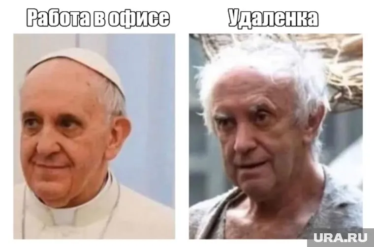 Слева — Папа Римский Франциск. Справа — герой сериала «Игры престолов» Его Воробейшество в исполнении актера Джонатана Прайса