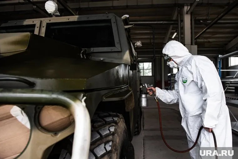 Трофейный броневик Mamba находится на выставке в парке «Патриот» (архивное фото)