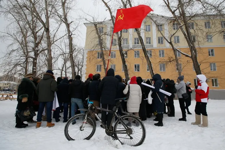 Пикет против QR-кодов. Екатеринбург