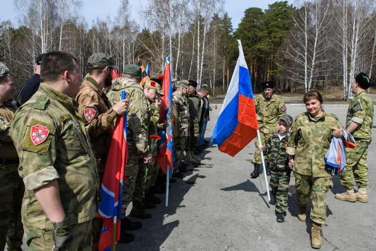 Добровольцы Донбасса в парке Маяковского. Екатеринбург