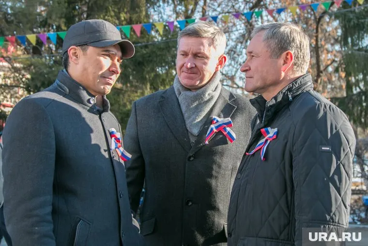 Уходящий од был непростым для всех руководителей — губернатора Алексея Кокорина (справа), спикера областной думы Дмитрия Фролова (в центре) и «главного единоросса! Евгения Кафеева