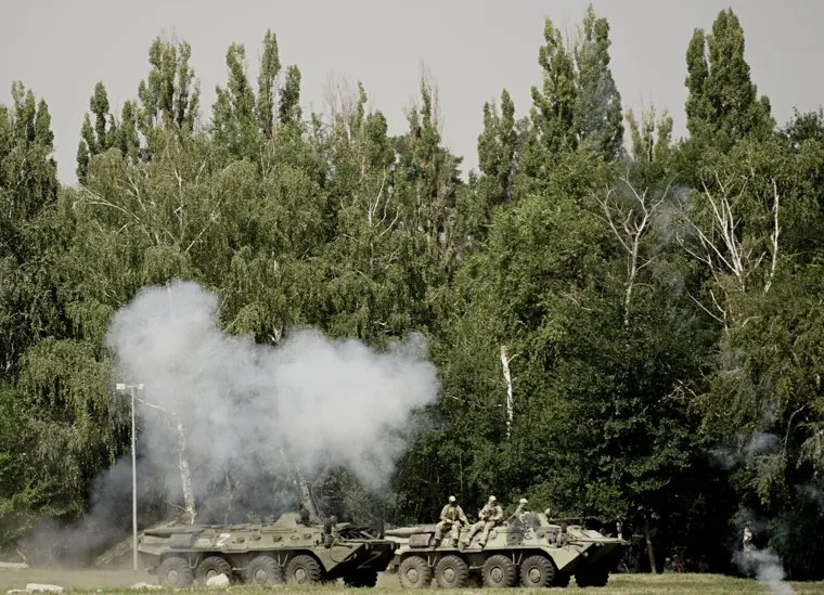 Спецназ погранслужбы ФСБ РФ в Южном военном округе.