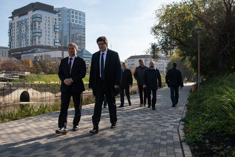 Торжественное открытие благоустроенной набережной реки Исети на участке от улицы Малышева до улицы Куйбышева. Екатеринбург