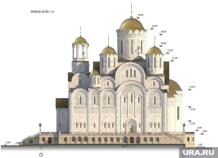Проект храма, который планировалось установить в сквере напротив театра драмы