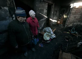 В подвалах Красноармейска прячутся от снарядов тысячи мирных жителей