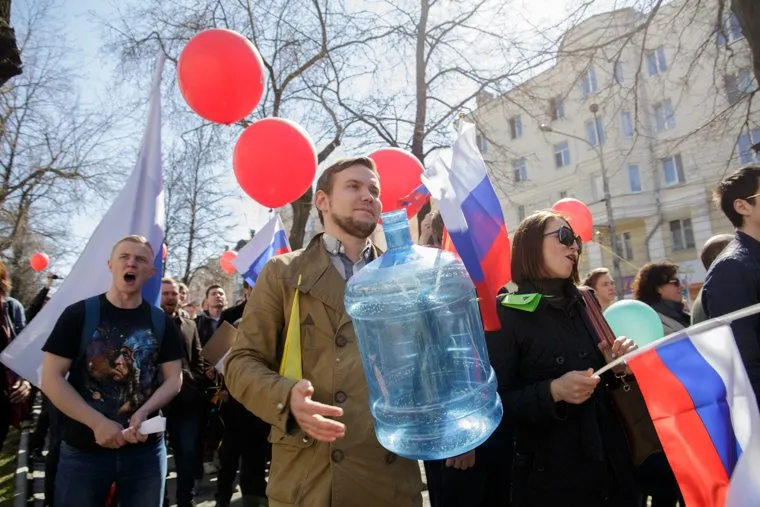 Шествие сторонников Навального. Пермь