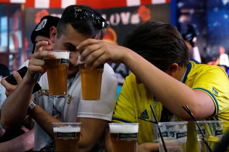 Болельщики после матча Швеция - Мексика. Екатеринбург.