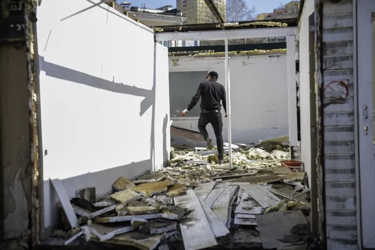 Снос торговых павильонов. Пермь