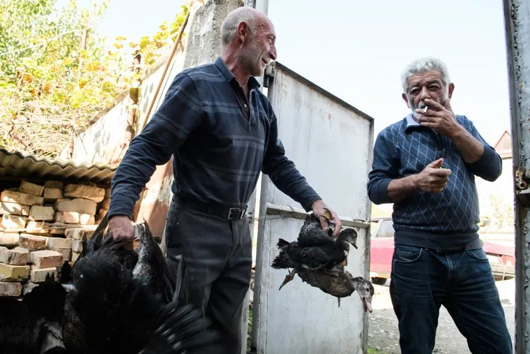 Деревня Кармир Шука после обстрела ВС Азербайджана. Нагорный Карабах