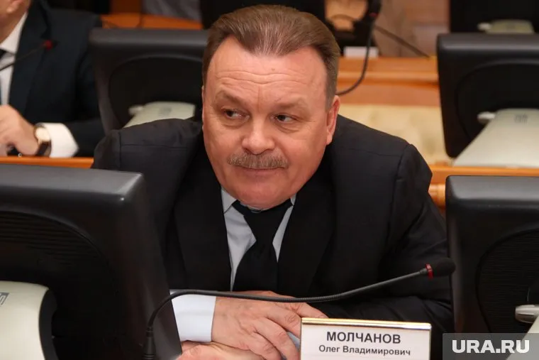 Человека, похожего на начальника управления Олега Молчанова, вывели в наручниках