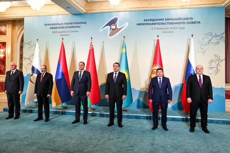 Михаил Мишустин на Заседании межправительственного совета ЕАС. Алма-Ата