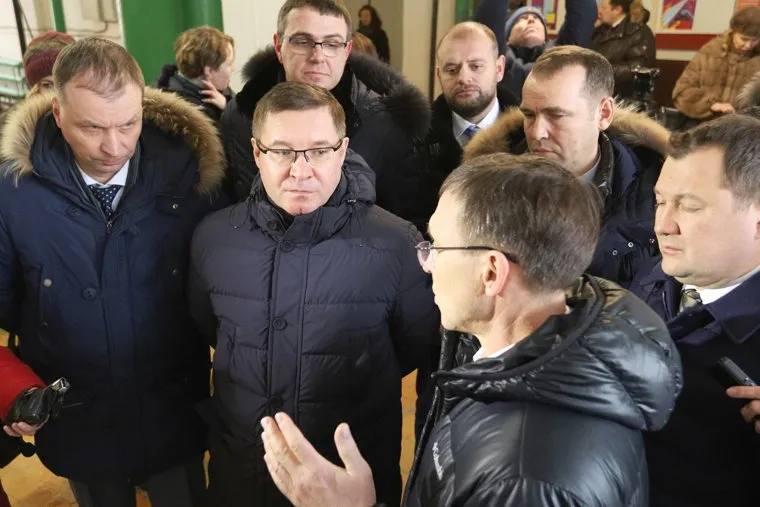 Рабочий визит главы Минстроя Владимира Якушева на продольный водопровод. Курган