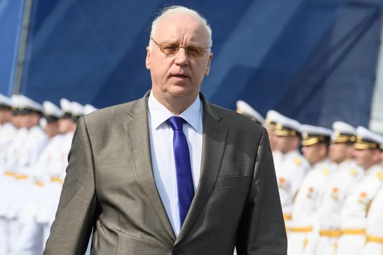 Торжественная церемония празднования Дня ВМФ на Сенатской площади. Санкт-Петербург