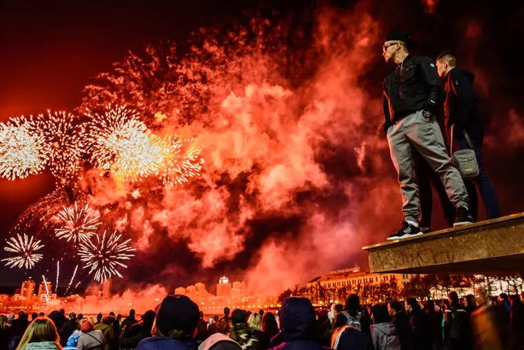 Салют на День Победы. Екатеринбург