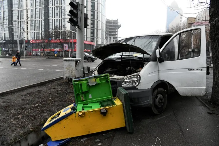 Обстановка в Алма-Ате после взятия города под контроль правительственными силами. Алма-Ата, Казахстан