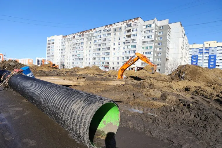 Ремонт дороги на ул. Мальцева. Курган