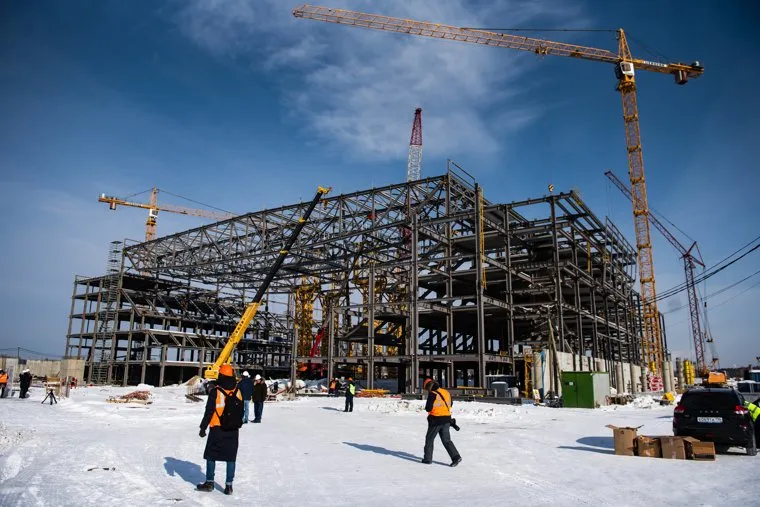 Строительная площадка деревни Универсиады-2023. Екатеринбург