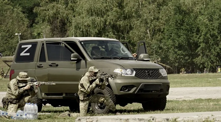 Спецназ погранслужбы ФСБ РФ в Южном военном округе.