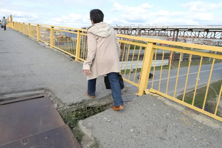 Аварийное состояние Некрасовского моста. Курган