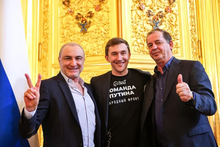 Сбор доверенных лиц штаба кандидата в президенты с президентом России Владимиром Путиным. Москва