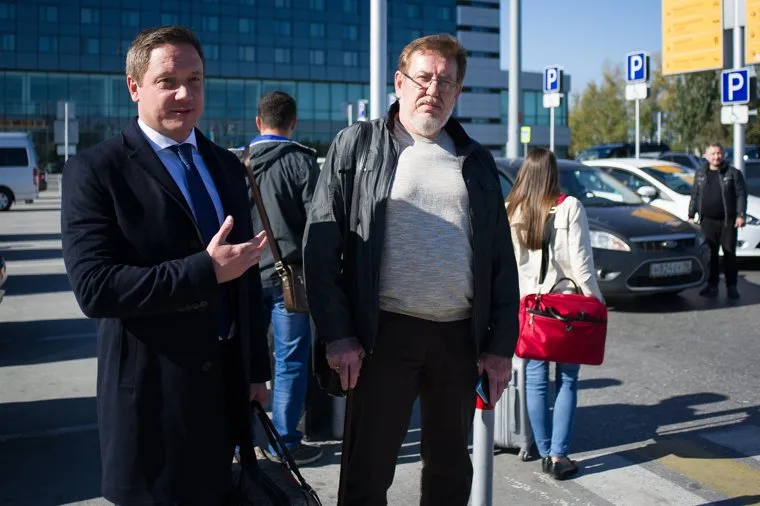 Уральский бизнесмен Сергей Капчук в аэропорту Кольцово. Екатеринбург , капчук сергей