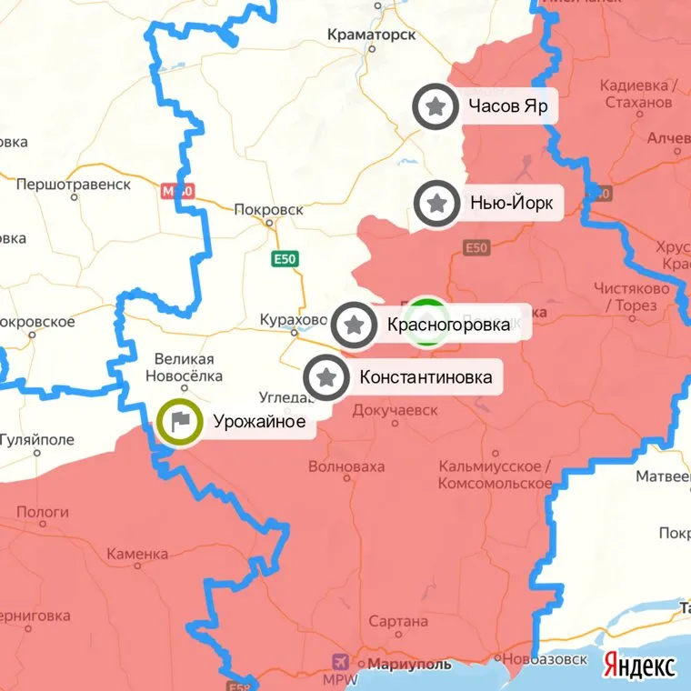 Где находится Урожайное: карта