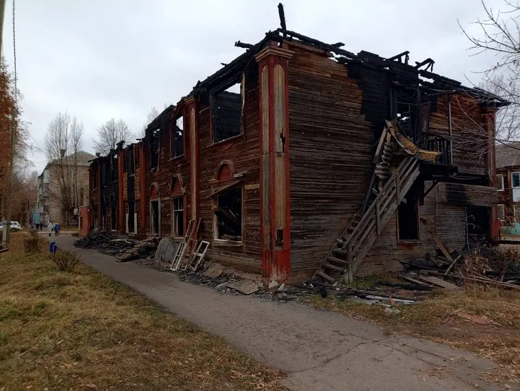 Пожар в поселке Уральский. Пермь