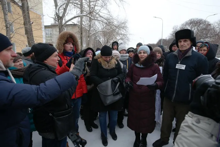 Пикет против QR-кодов. Екатеринбург