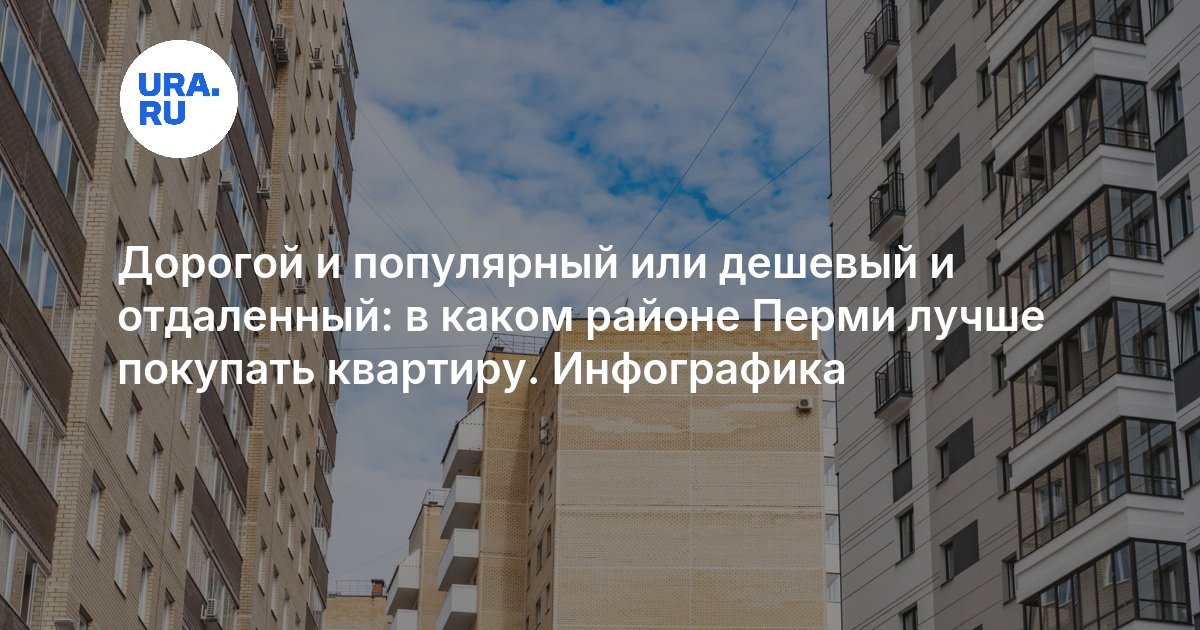 Дорогой и популярный или дешевый и отдаленный: в каком районе Перми лучше покупать квартиру. Инфографика