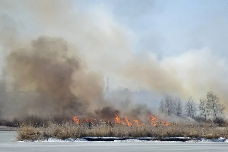 Учения по тушению ландшафтных пожаров. Челябинск