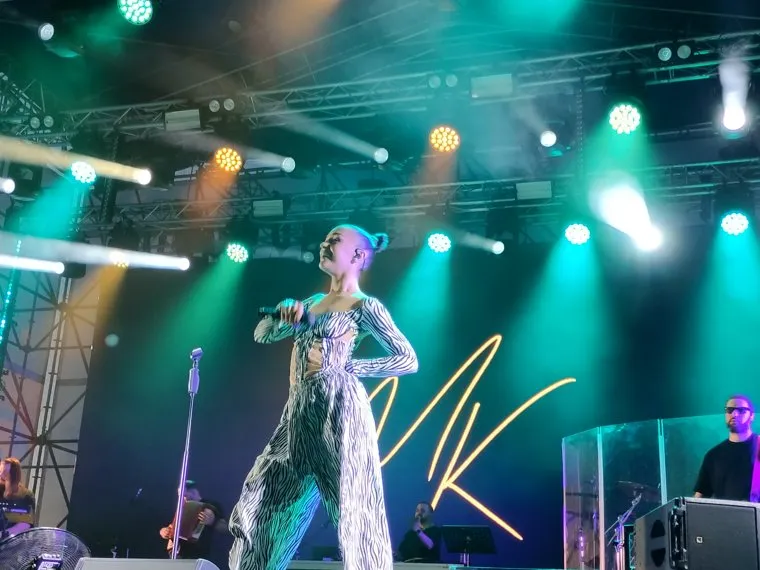 В парке «Притяжение» на сцену вышла певица Мари Краймбрери