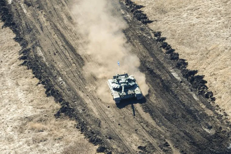 Танковый биатлон. Чебаркульский военный полигон. Челябинская область