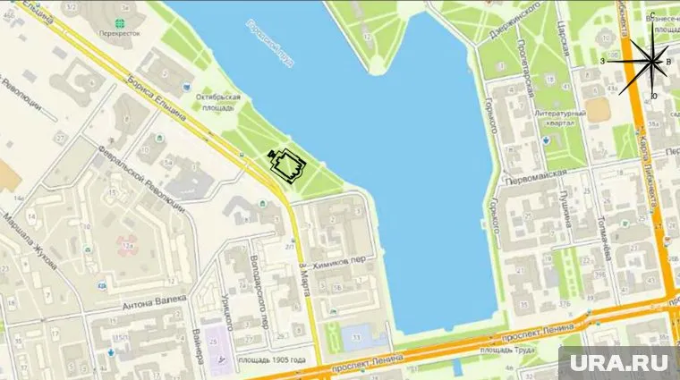 Храм займет значительную часть сквера