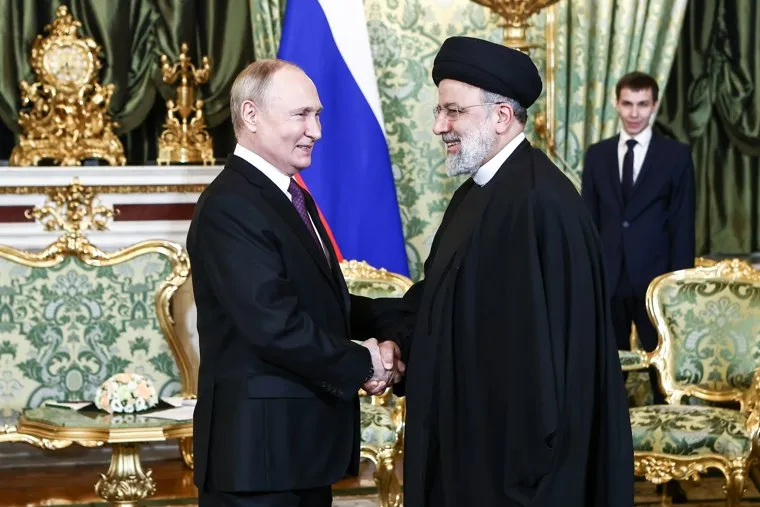 Переговоры в Кремле президента России Владимира Путина и президента республики Иран Ибрахима Раиси. Москва