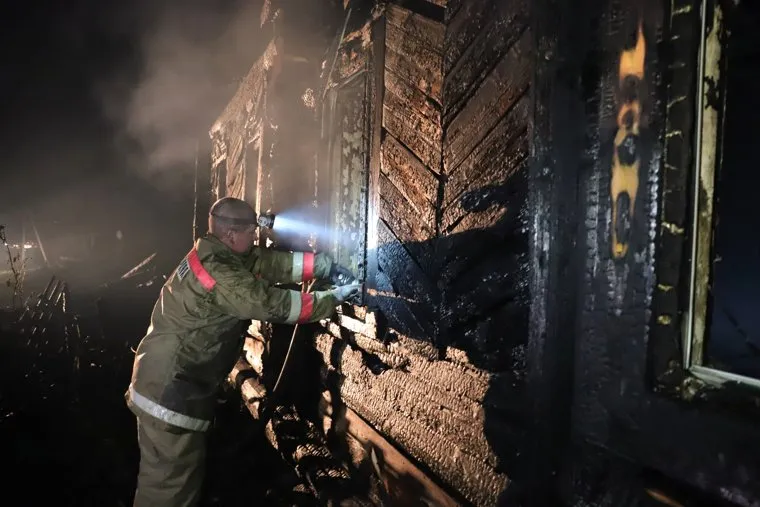 Пожар в селе Березка