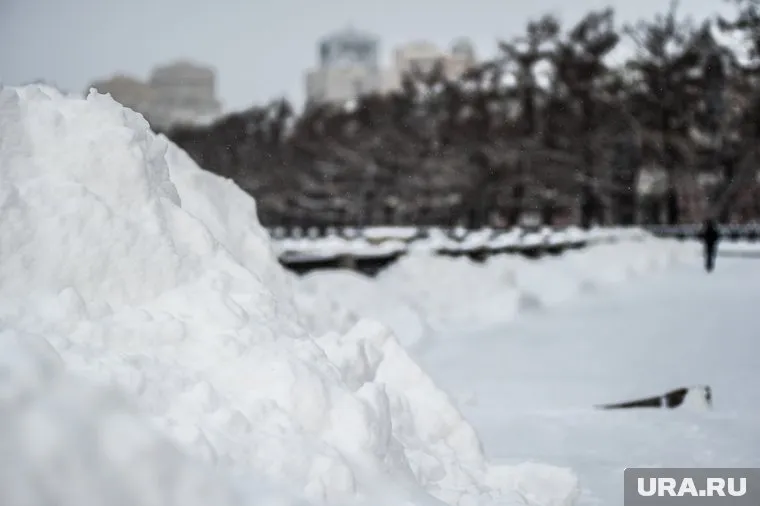 За кубометр снега мужчина просит 500 рублей