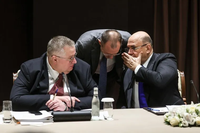 Михаил Мишустин на Узбекско-Российском экономическом форуме в Самарканде. Самарканд, Узбекистан