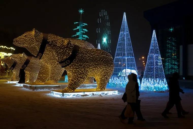 Новогоднее оформление. Тюмень