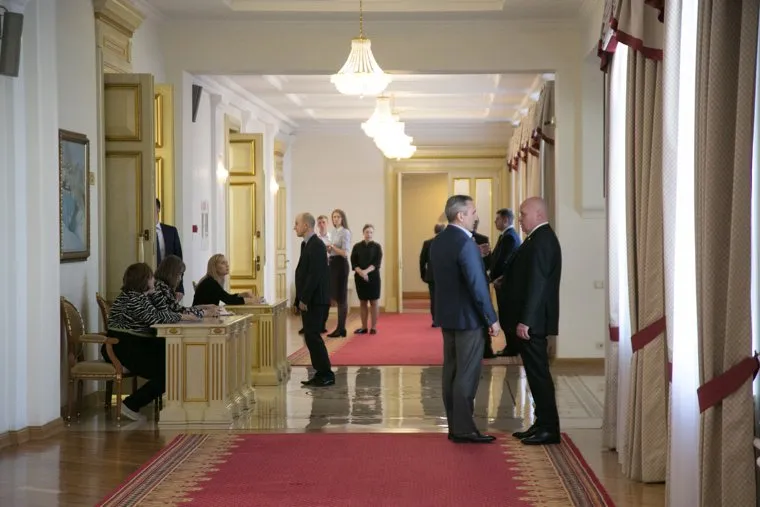 Брифинг по случаю нового назначения Якушева Владимира на пост министра строительства и жилищно коммунального хозяйства. Тюмень