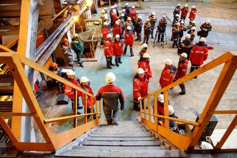 Торжественный запуск нового доменного цеха №7 на ЕВРАЗ НТМК. Нижний Тагил. Свердловская область