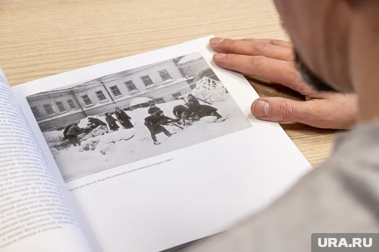 Заготовка дров во дворе. Пермь