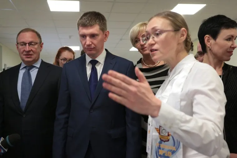 Врио губернатора Решетников в школе Мастерград. Пермь