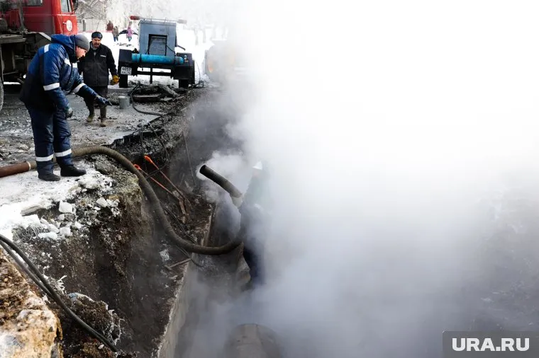 Новая авария на теплотрассе Чебаркуля