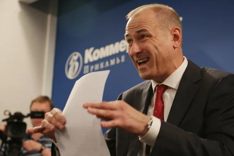 Пресс-конференция кандидата в губернаторы Пермского края Константина Окунева. Пермь, Окунев Константин